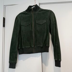 Antik Batik Green Suede Jacket